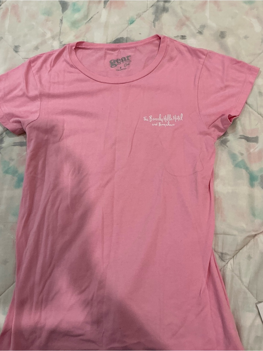 Gear For Sports Pink Beverly Hills Hotel Tee with White Logo
